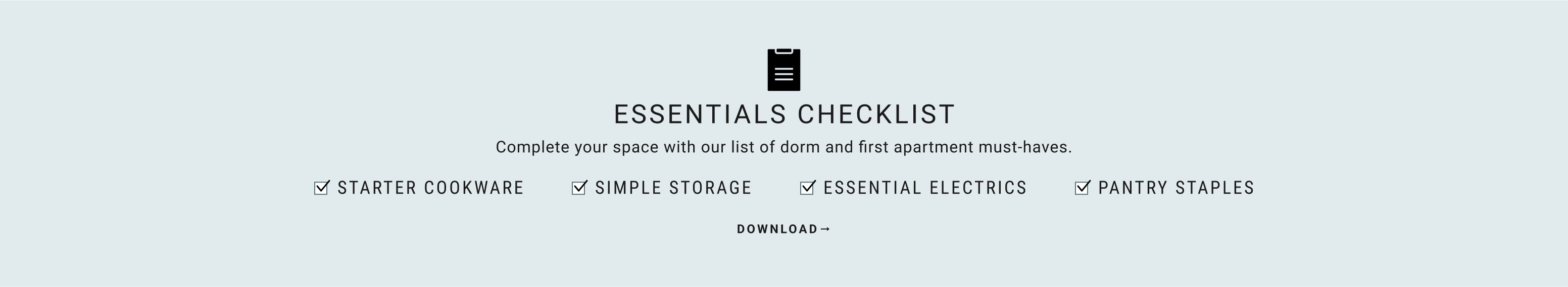 Essentials Checklist