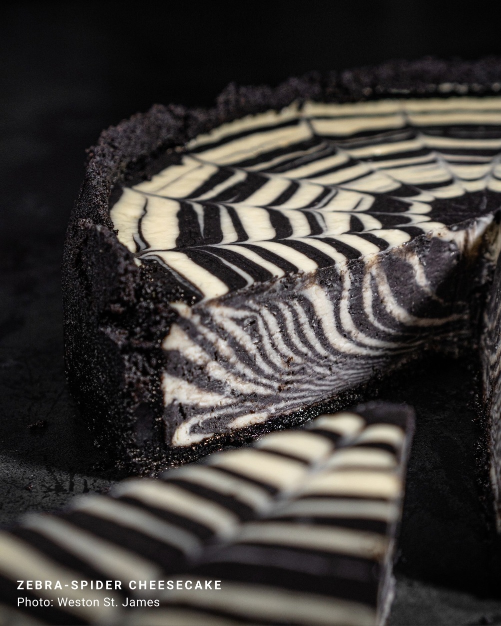 Zebra-Spider Cheesecake