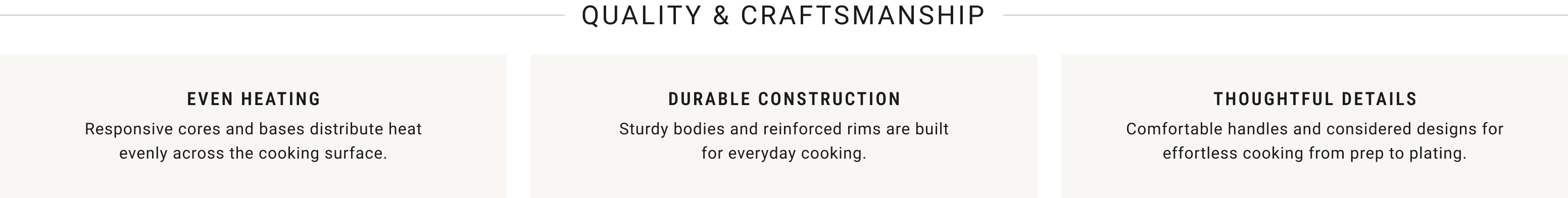 Quality & Craftsmanship