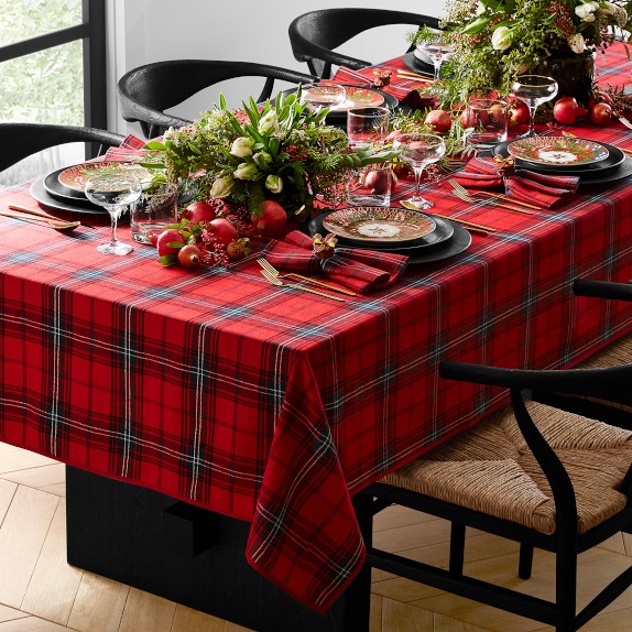 plaid tablecloth