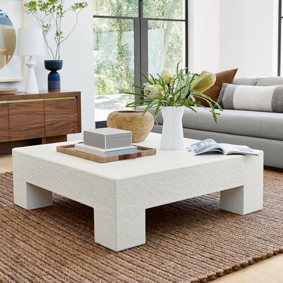 large white side table