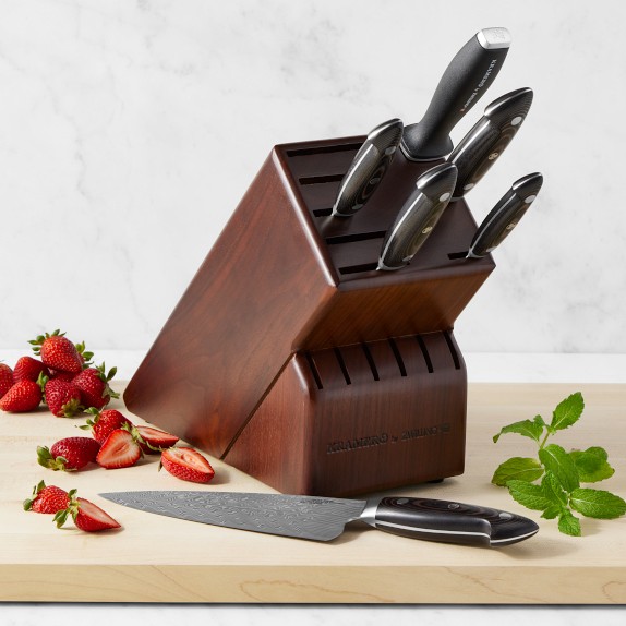 Premiere Titanium Cutlery 12-Piece Knife Block Set with Walnut