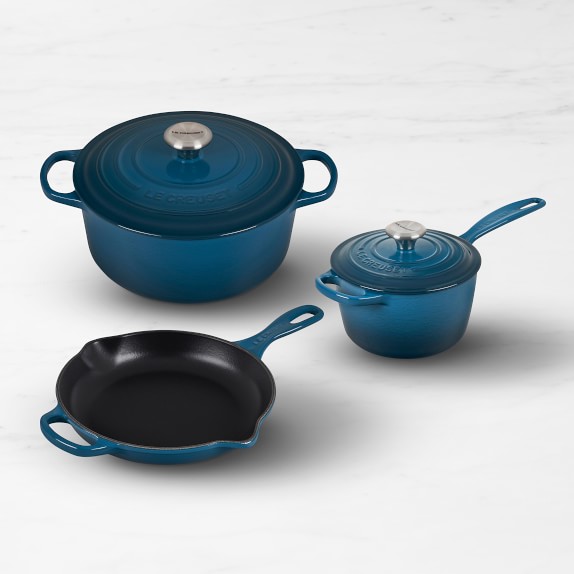 Le Creuset Signature Enameled Cast Iron 5-Piece Cookware Set, Flame