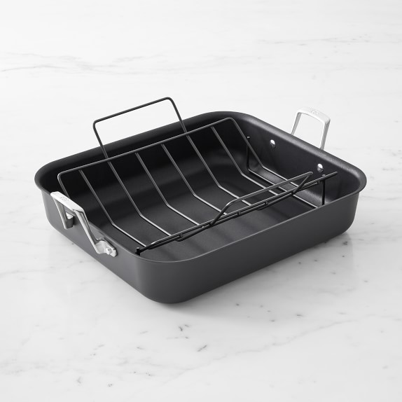 Williams-Sonoma - October 2016 Catalog - All-Clad d3 Stainless-Steel Flared  Roasting Pan with Rack, Large