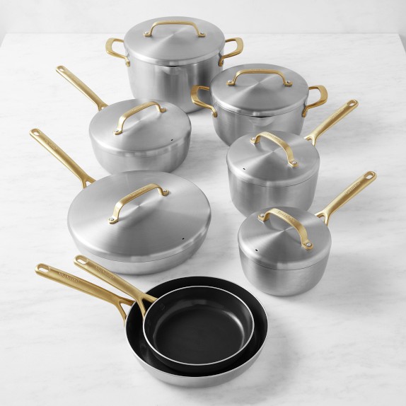 GreenPan GP5 Stainless-Steel Ceramic Nonstick10-Piece Cookware Set | Williams Sonoma