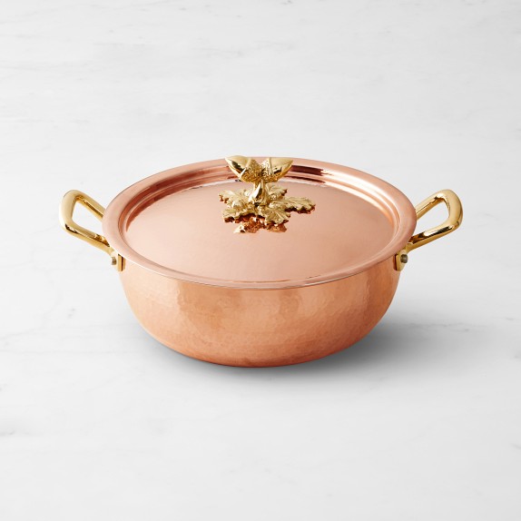 Ruffoni Italian Cookware | Copper Utensil Holder with Grape Emblem