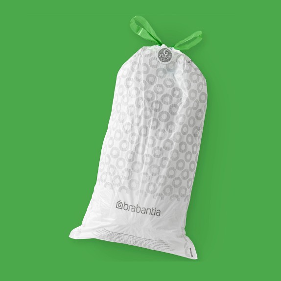 Brabantia PerfectFit Trash Bags, Code W, 1.3 Gallons, 5 Liter, 200