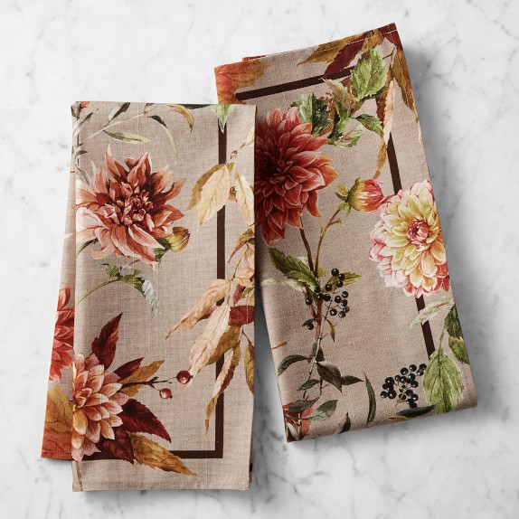 Williams Sonoma Harvest Bloom Oven Mitt & Potholder Set