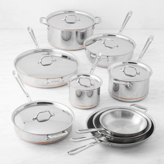 All-Clad Stainless Steel Copper Core 7-Piece Cookware Set