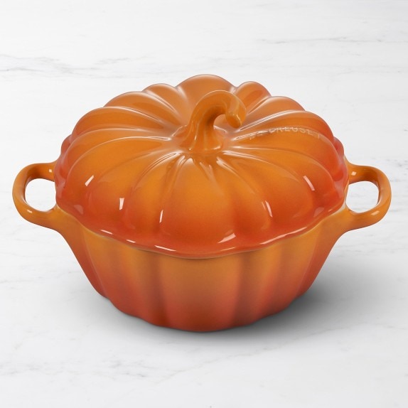 Staub Cast Iron Pumpkin Cocotte, 5QT, White or Burnt Orange on Food52