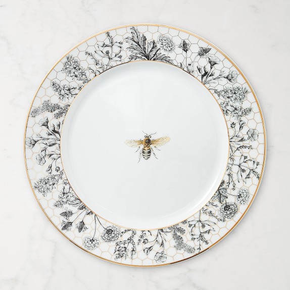 La Rochere Ceramic Bee Dinner Plate - Ecru. 10.75 x 1.2 (598220) -  European Splendor®