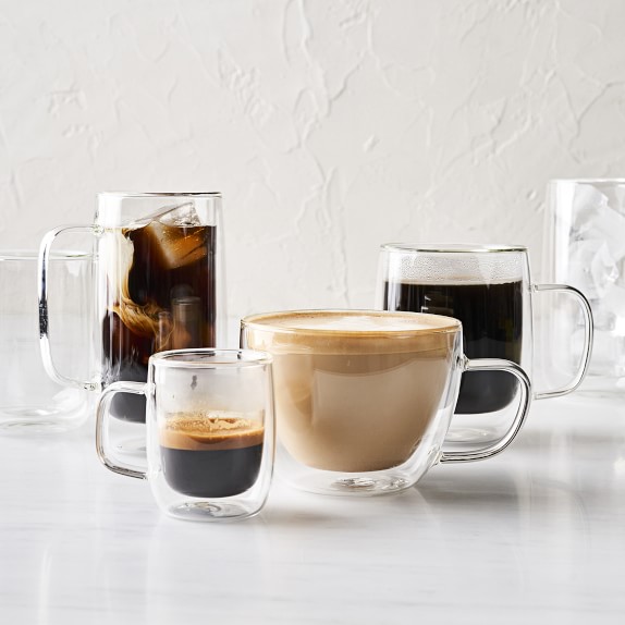 Double Walled Glass Coffee Mugs: 2-Pack