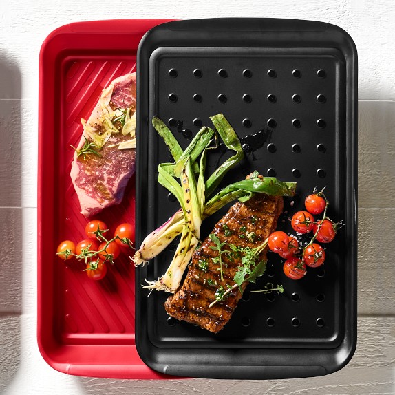 Williams Sonoma Rustic 4-Piece Grill Marinade & Prep Trays