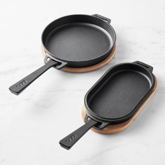  ooni Dual-Sided Grizzler Plate - Reversible Cast Iron Pan -  Cast Iron Skillet with Removable Handle - Cast Iron Griddle - Pre-Seasoned  Oven Safe: Home & Kitchen