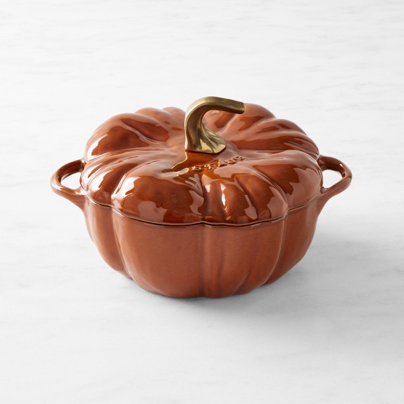 Enamel Cast Iron Pot Pumpkin Cocotte Dutch Oven 3.5 Quart Burnt Orange  Casserole Pot with Lid