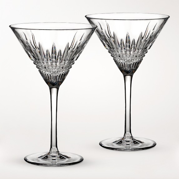 Two Waterford Crystal Champagne Flutes, Lismore pattern. Waterford