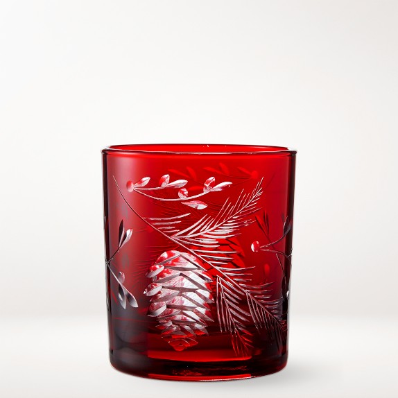 Wilshire Red Jewel Cut Glassware Collection