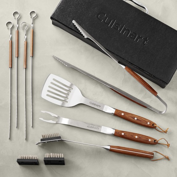 Williams Sonoma Stainless-Steel BBQ Utensils with WS Grill School