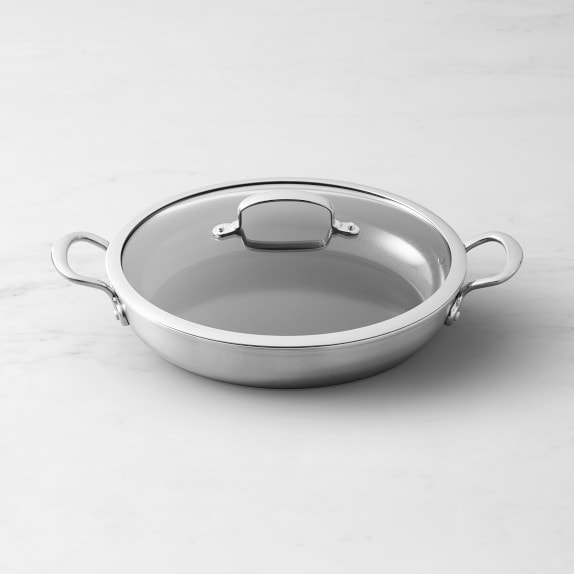 13 x 2 1/2 4QT All-Clad® Stainless Braiser Pan with Lid