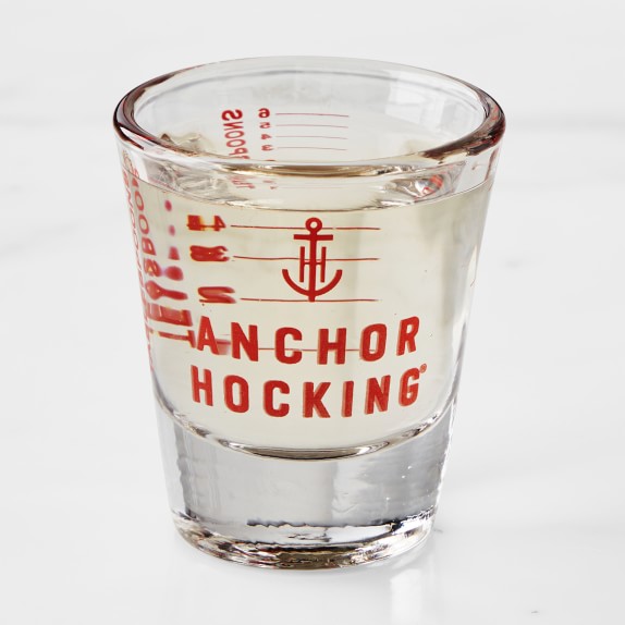 Anchor Hocking 91016AHG18 5 oz. Measuring Glass with Red Print