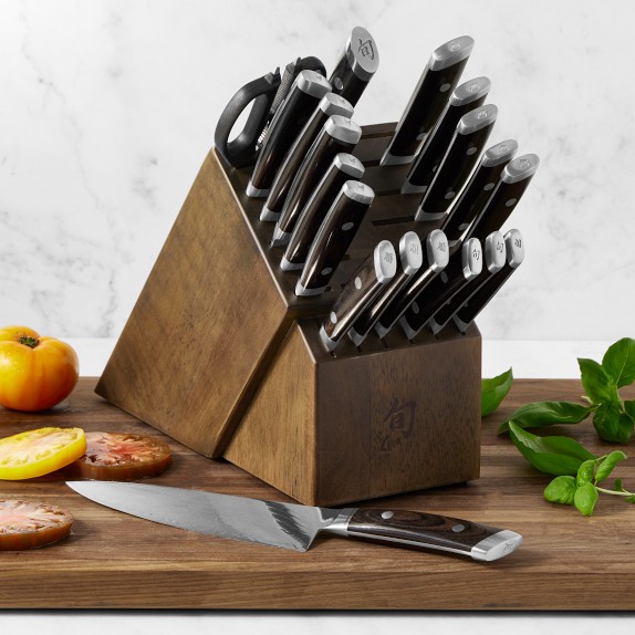 Dropship Classic Japanese Steel 12-Piece Knife Block Set With Built-in  Knife Sharpener, Black to Sell Online at a Lower Price