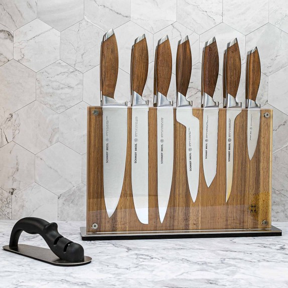 Schmidt Brothers - Carbon 6, 15-Piece Knife Set, High-Carbon Stainless  Steel Cutlery with Acacia and Acrylic Magnetic Knife Block and Knife  Sharpener – Schmidt Bros.