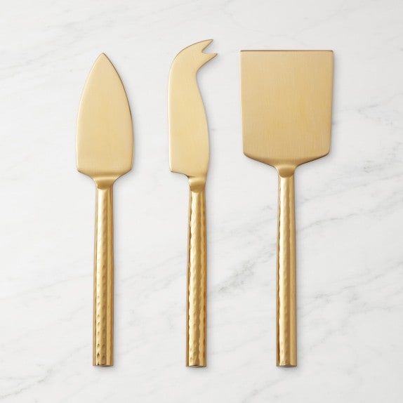 Marble & Copper Cheese Knife Set. designer serveware online. - Ink