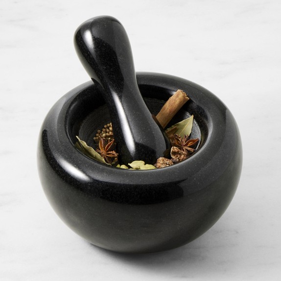 Mortar And Pestle Set Granite Herbs Masher, Rod Is Thick And