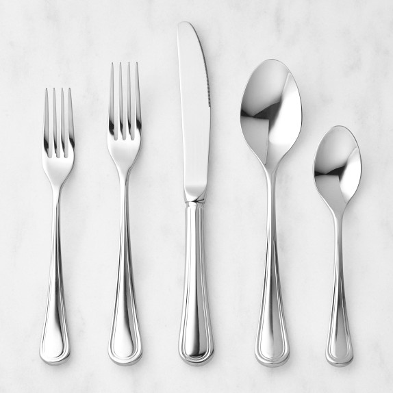 C Black Stainless Steel Hammered Flatware - Party Rentals NYC