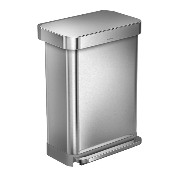 simplehuman Dual Compartment Step Trash Can with Liner Pocket - 58L