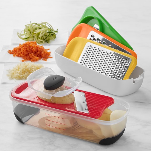 Cook's Companion® Grate, Slice & Shred Drum Grater Set w/ 3 Graters 