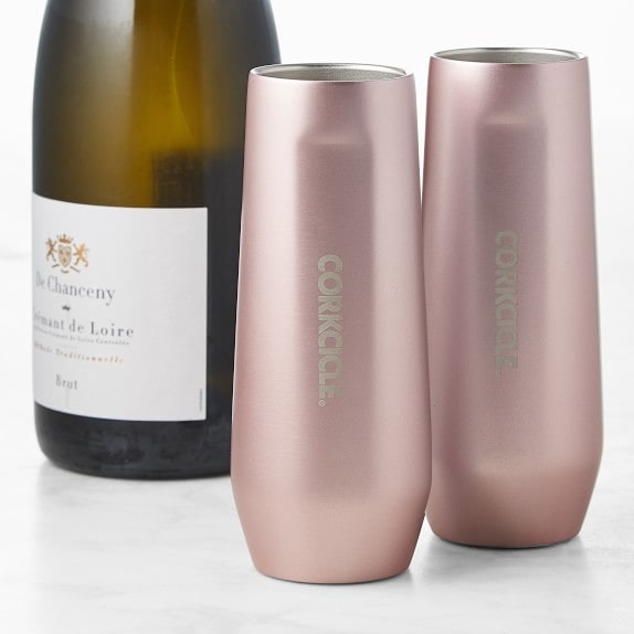 Corkcicle Insulated 25-Oz. Beverage Canteen & Stemless Wine Glass Set, Wine  Accessories