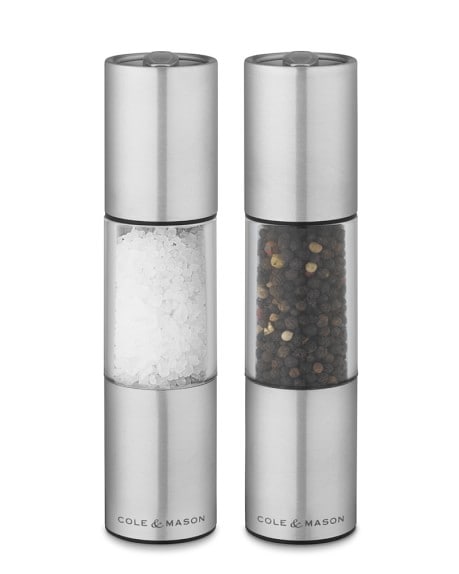  Bundle of Electric Salt & Pepper Grinder Set UN8 and Acrylic  Salt and Pepper Mill Tray: Home & Kitchen