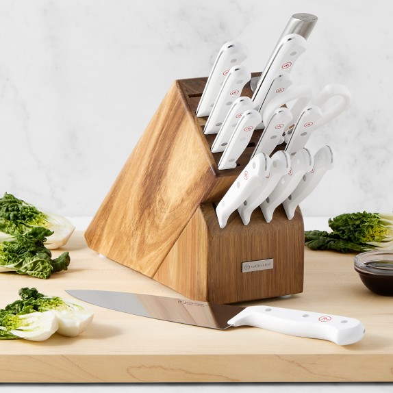 WÜSTHOF Classic White 7-Piece Knife Block Set with Bread Knife