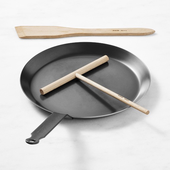 de Buyer Blue Carbon Steel Crepe & Tortilla Pan - 8” - Ideal for Making &  Reheating Crepes, Tortillas & Pancakes - Naturally Nonstick - Made in France