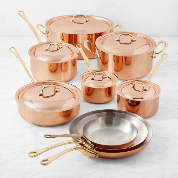  Siviss Handmade Embossed Copper Cookware Sets, Traditional Copper  Cookware, Dinnerware, Copper Cookware (Set of 7), Red Copper: Home & Kitchen