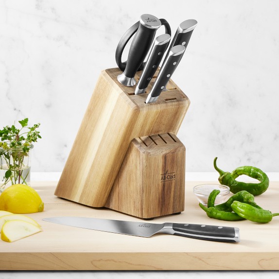  All-Clad Forged Steel Knife Set and Acacia Wood Block 7 Piece  Kitchen Knife Set, Knife Block Set, Kitchen Knives: Home & Kitchen