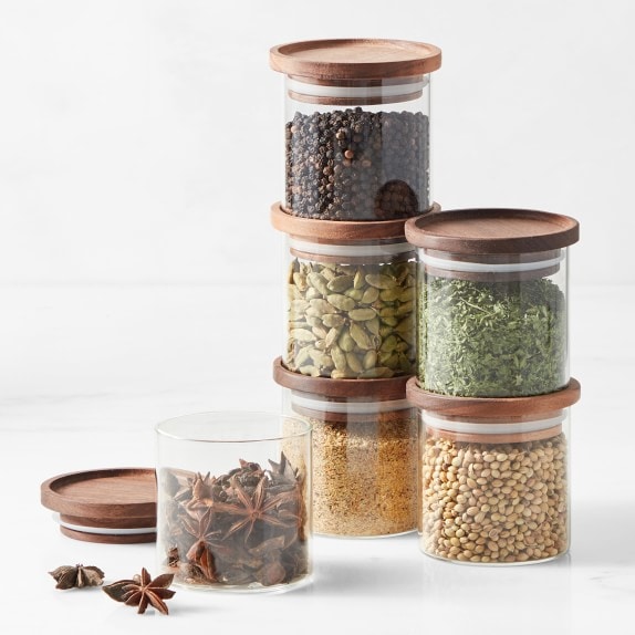 Small Glass Spice Jar Glass Bottle Storage Jar With Ceramic Lid