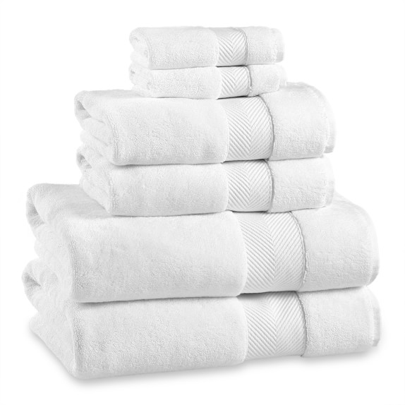 Well Being Brand - 100% Cotton 2 Piece Bath Towel Set, 600 GRMS (White)