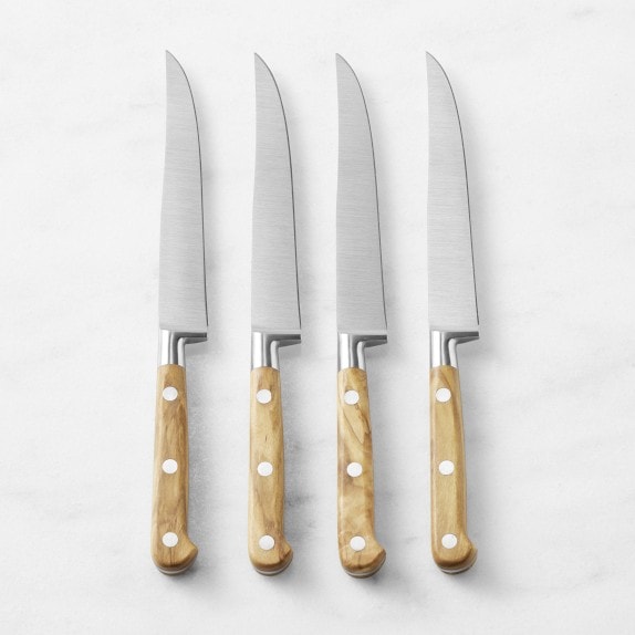 Wusthof Amici 4 Piece Steak Knife Set, Olive Wood Handles