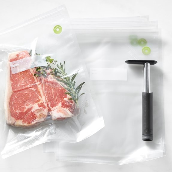 Sous Vide Bags for Anova or Joule Cookers (10 Small) Reusable Food Vacuum  Sealer Bags 