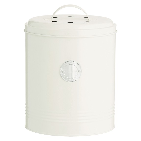 simplehuman Steel Compost Caddy - White - 4 L