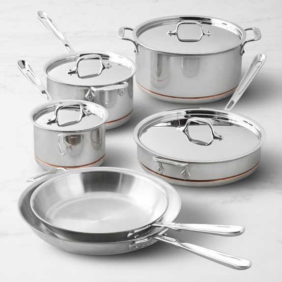 Williams-Sonoma - January 2018 - All-Clad d5 Brushed Stainless-Steel  10-Piece Cookware Set