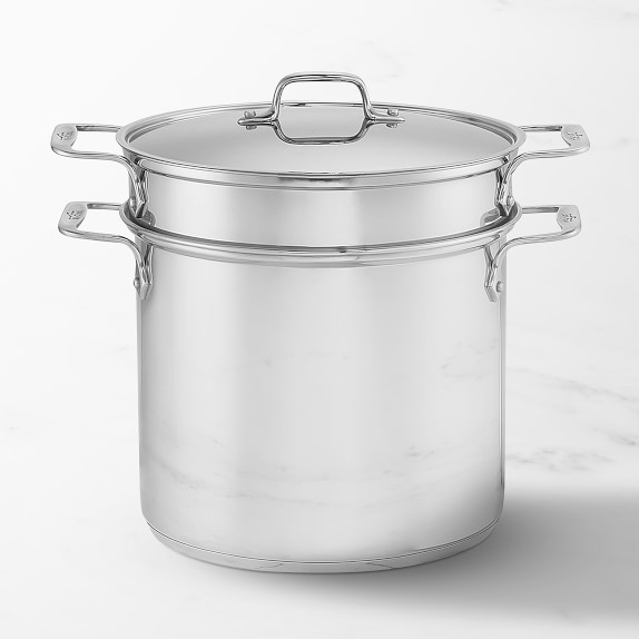 D5 Stainless Polished 5-ply Bonded Cookware, Steamer Set, 3 quart