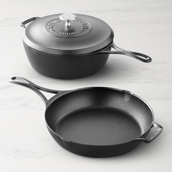 Lodge 3-Piece Pre-Seasoned Cast Iron Skillet Set - Includes 10 1/4  Skillet, 10 1/4 Grill Pan, and 10 1/2 Griddle