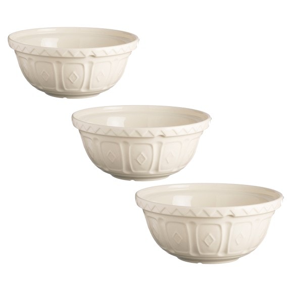 Williams Sonoma Swiss Dot Ceramic Mixing Bowl with Pour Spout