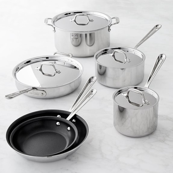 All-Clad d5 Stainless 5-Ply Nonstick 10-Piece Cookware Set * OPEN BOX  *$1695