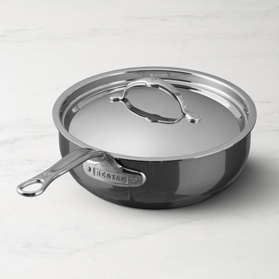Professional Clad Stainless Steel TITUM® Nonstick Sauté Pan with Cover –  Hestan Culinary