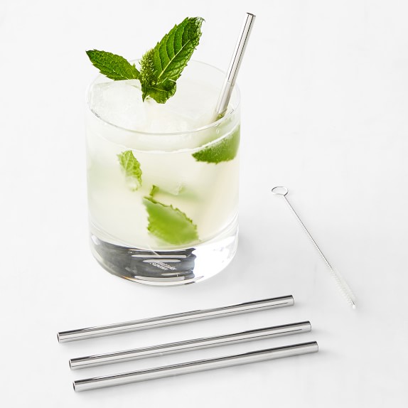 Metal Straws Short,Small Straw for Cocktail,Mini Stainless Steel Kids  Drinking Straws,Reusable Cocktails Coffee Bar Straws with Cleanning Brush  for