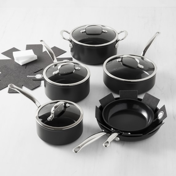 GreenPan Reserve 10-Piece Hard Anodized Aluminum Ceramic Nonstick Cookware  Pots and Pans Set in Merlot CC005212-001 - The Home Depot
